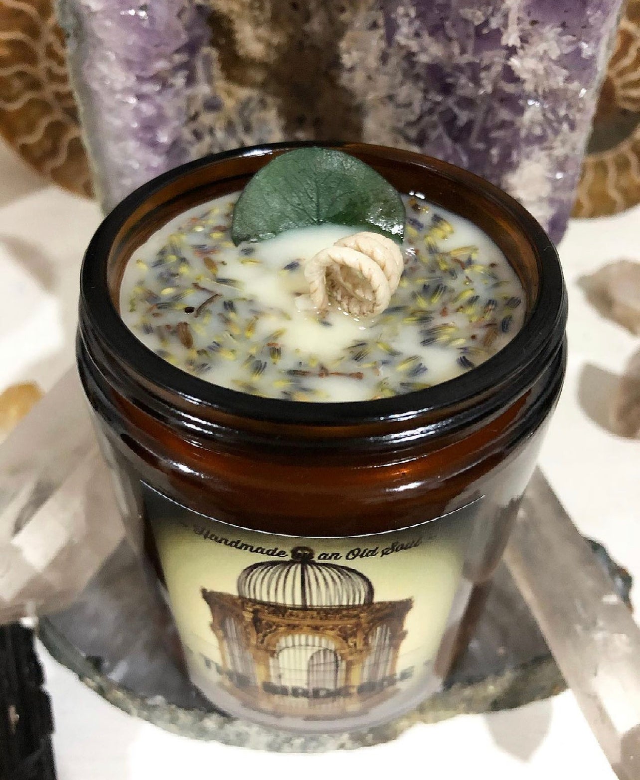 Lavender & Eucalyptus Natural Candle ~ Hand Poured ~ Essential Oils ~ Soy Free ~ No Perfumes ~Handmade by an Old Soul~ *