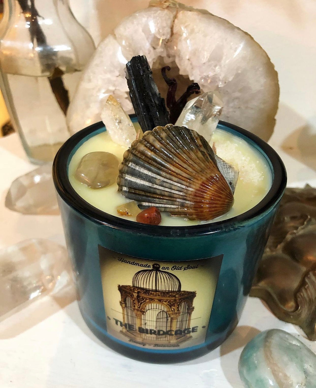 Amphitrite ~ 16 oz ~ the Goddess of the Sea ~ Customized Candle Creations ~ Essential Oils~ Soy Free* ~ Palm Oil Free ~ Crystal Candle