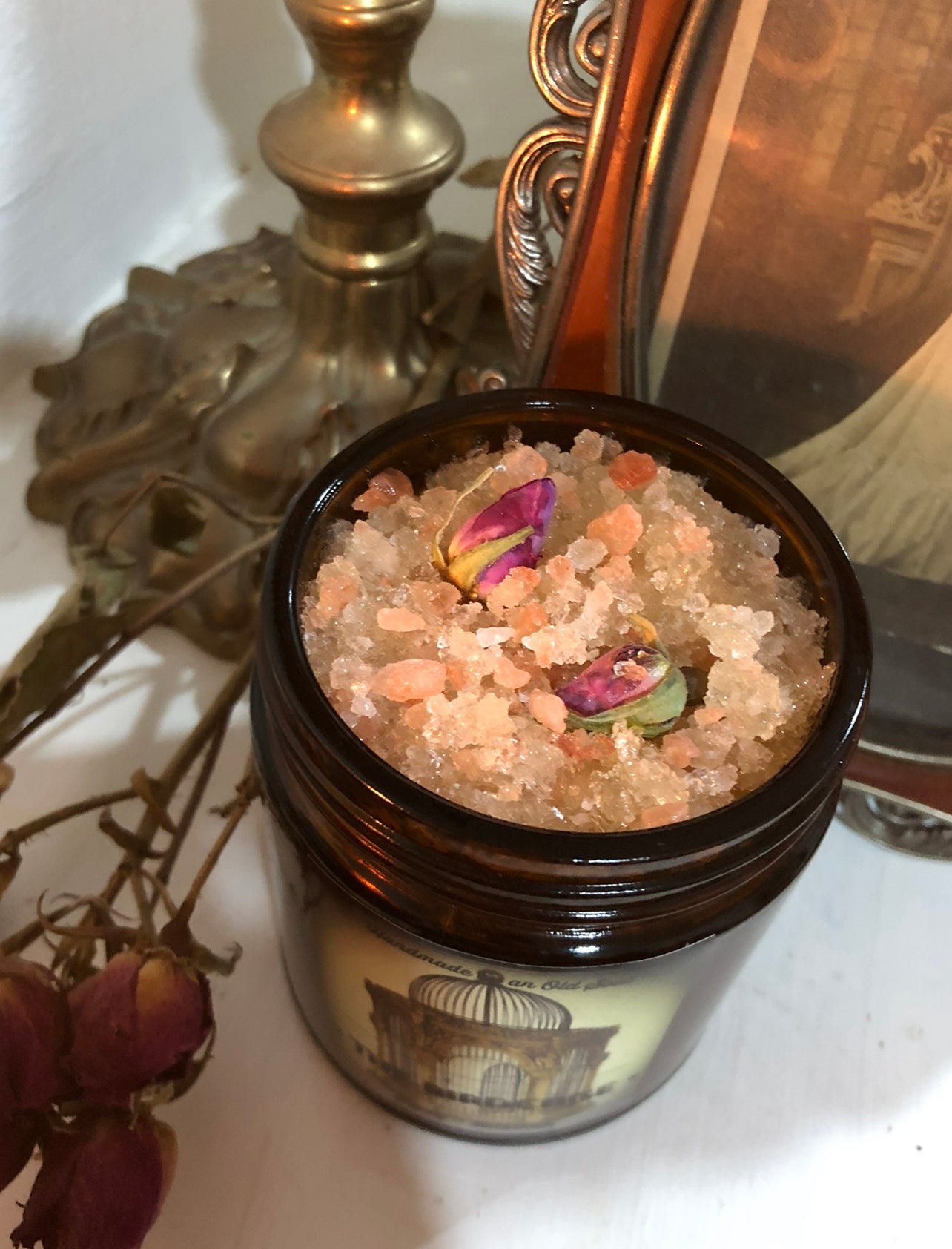 Victorian Rose Scrub* ~ Sugar/Salt Scrub infused with Rose, Lavender and Ylang Ylang ~ Himalayan Pink Salt / Dead Sea Salt / Epsom Salt