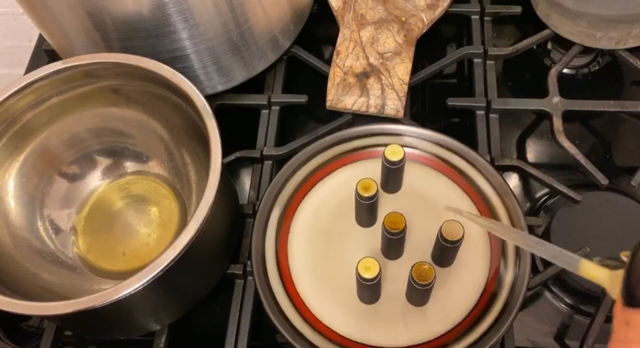 Organic Lip Balm ~ Tangerine / Helichrysum Essential Oils & Organic Raw Honey ~ All Natural