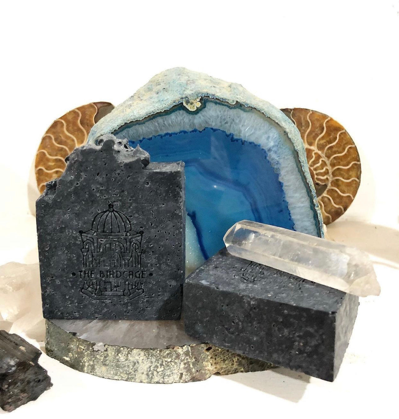 Charcoal Acne Defense Bar ~ "The Black Sea" ~ Pure Food Grade Activated Charcoal , Bentonite Clay w/ TeaTree and Grapefruit and exfoliating Dead Sea Salt