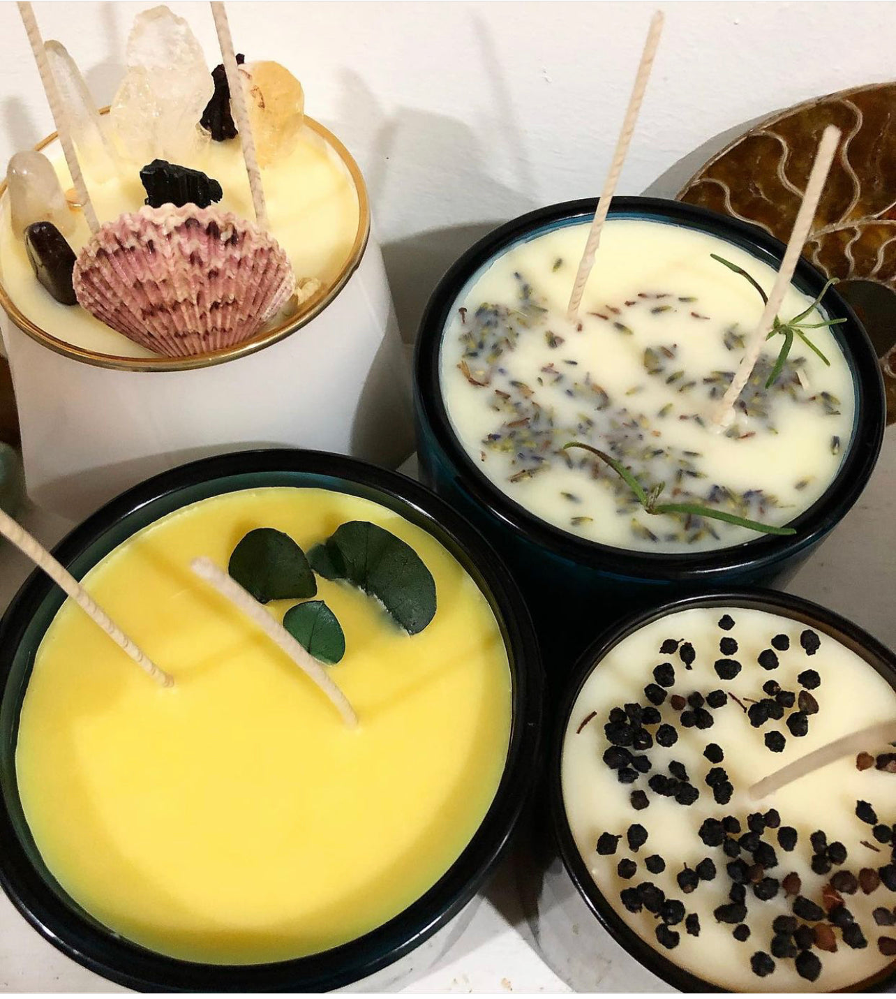 Eucalyptus & Sweet Orange Organic Beeswax Handmade Candles ~ Essential Oils* No Perfumes ~ Handmade by an Old Soul~*