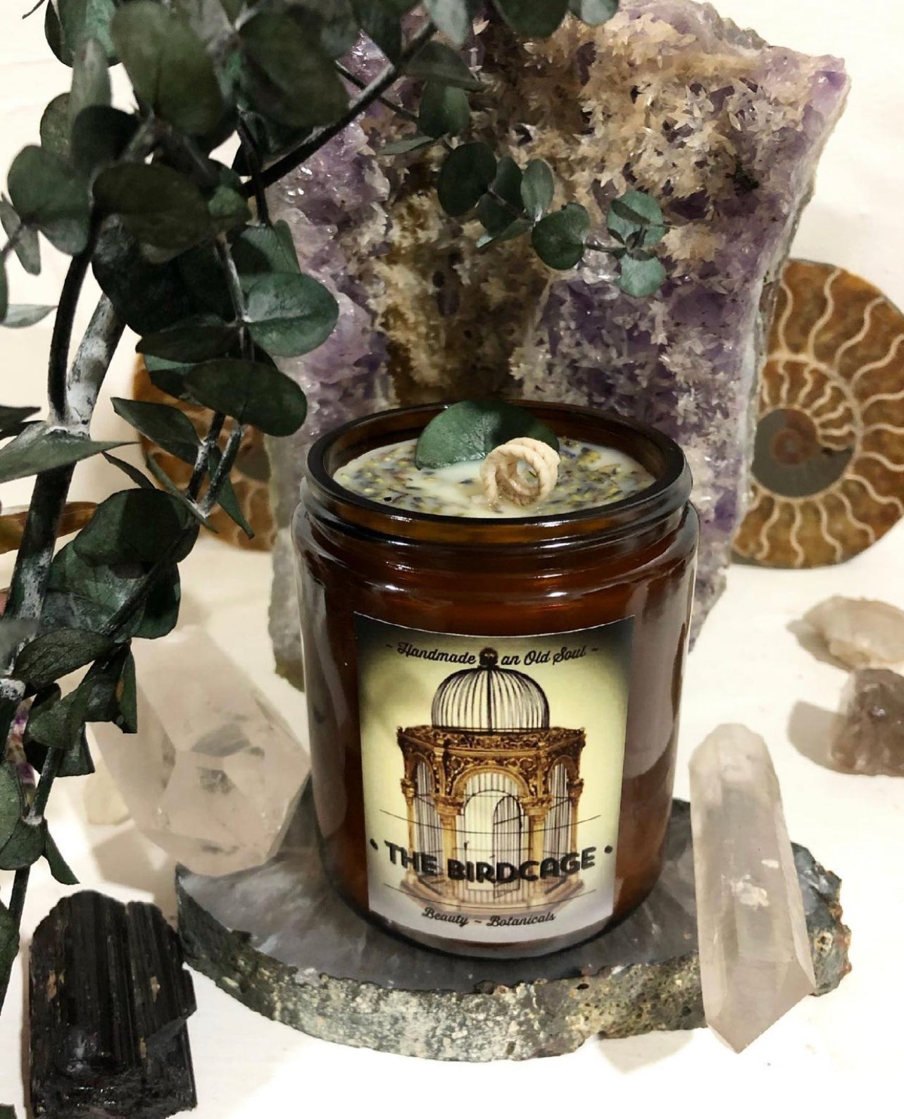 Lavender & Eucalyptus Natural Candle ~ Hand Poured ~ Essential Oils ~ Soy Free ~ No Perfumes ~Handmade by an Old Soul~ *