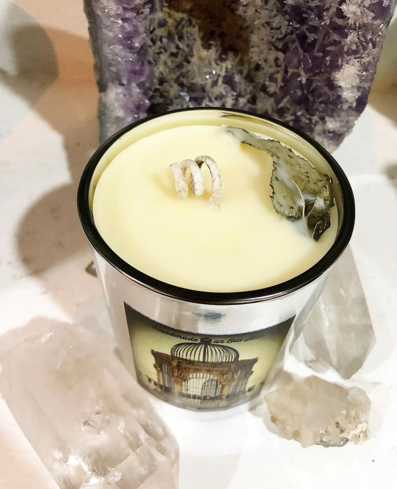 Cucumber Seed and Spearmint Natural Candle ~ Essential Oils Only ~ All Natural~ No Fragrances~ Chemical Free + Soy Free