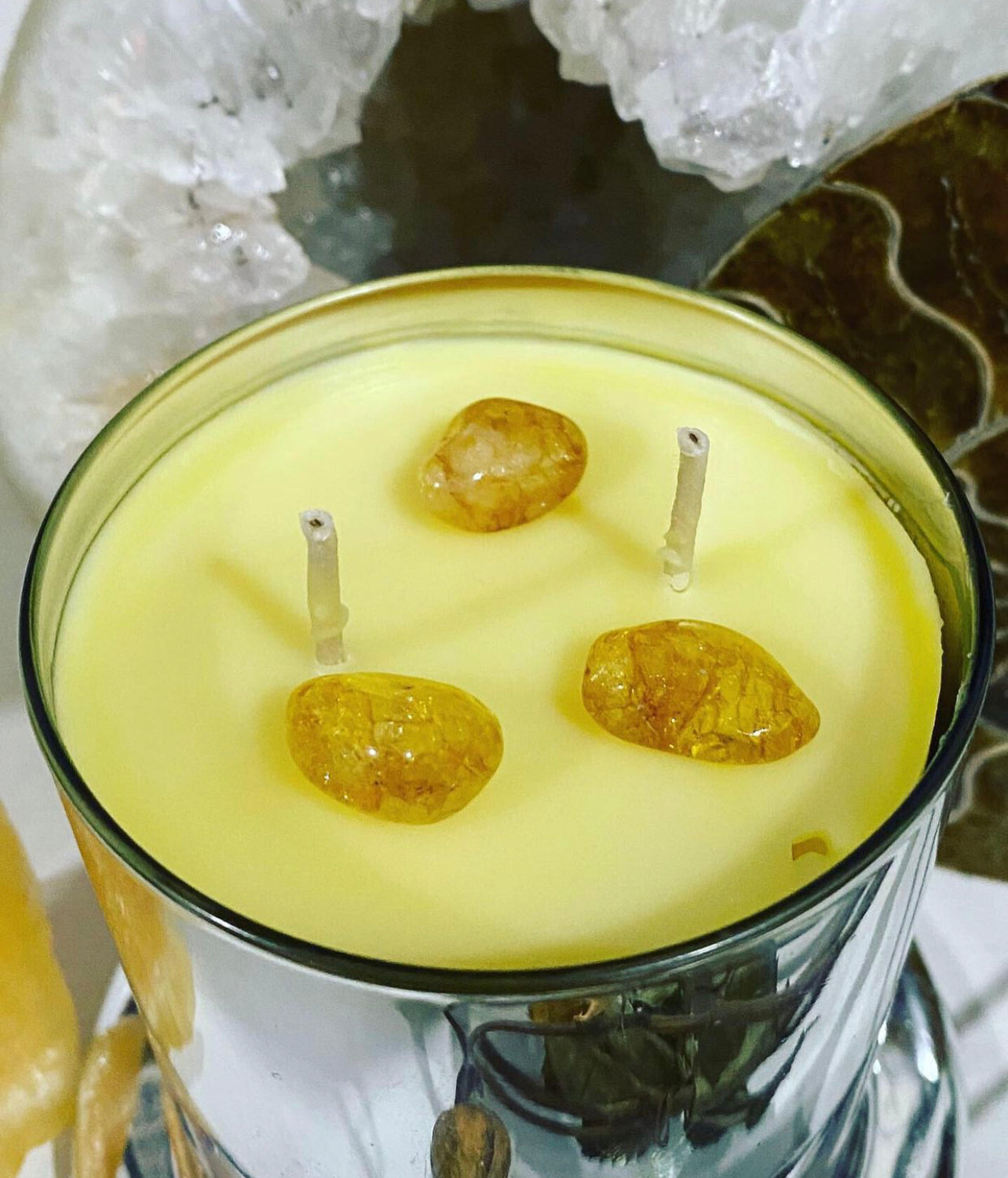 Citrine Goddess* ~ Goddess of the Sun Candle ~ infused with 6 Citrus Essential Oils* - No Fragrances ~ All Natural*