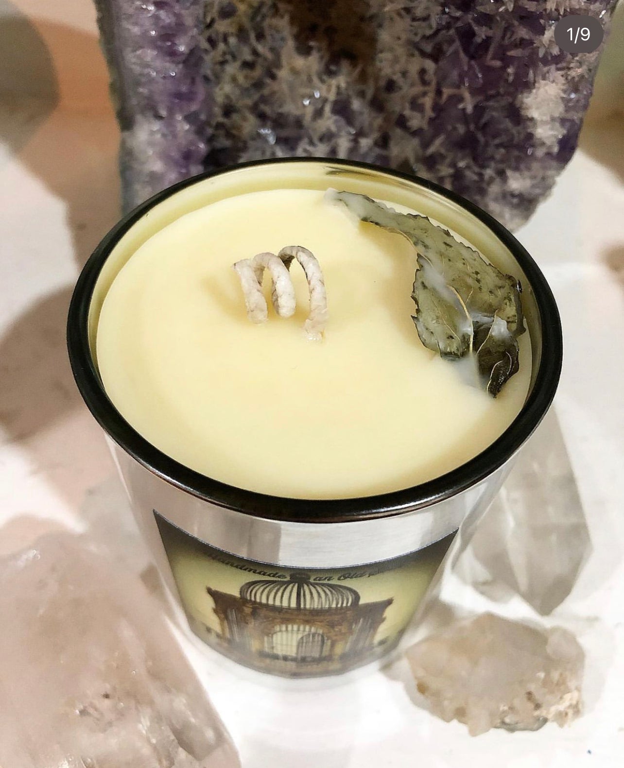 Cucumber Seed and Spearmint Natural Candle ~ Essential Oils Only ~ All Natural~ No Fragrances~ Chemical Free + Soy Free