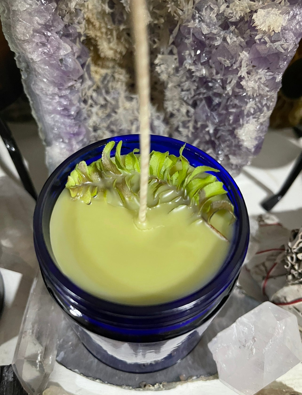 Oakmoss Candle ~ in honor of all Green Witches ~ All Natural Candle ~ Organic Wax ~ Oakmoss Essential Oil ~ Pure Magic *