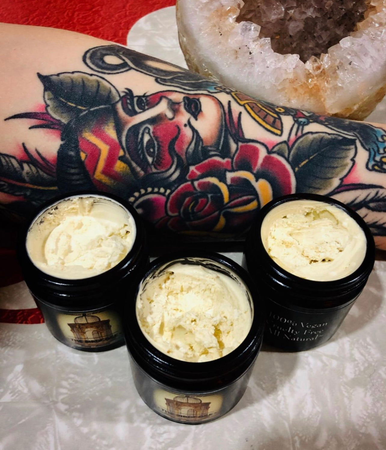 TATTOO DEW ~ "A tattoo will only look as healthy as the skin that it’s drawn on"~ Body Butter~ Moisturizer ~Pigment Enhancement ~Natural SPF