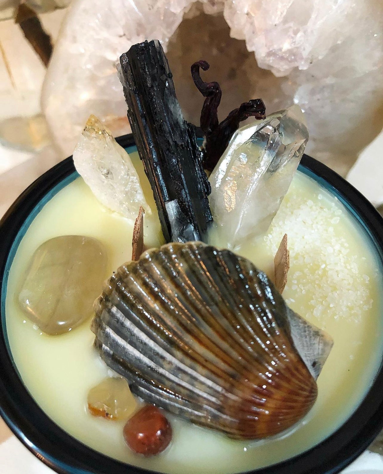 Amphitrite ~ 16 oz ~ the Goddess of the Sea ~ Customized Candle Creations ~ Essential Oils~ Soy Free* ~ Palm Oil Free ~ Crystal Candle