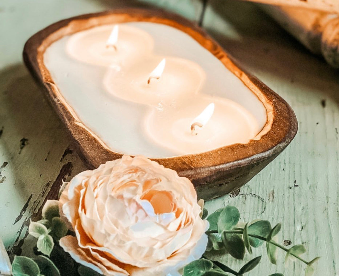 Dough Bowl Candle ~ 3 or 4 wick candle ~ Dough Bowl Candle ~ Bread Bowl Candle ~ Rustic Candle ~ Essential Oils ~ Soy Free*