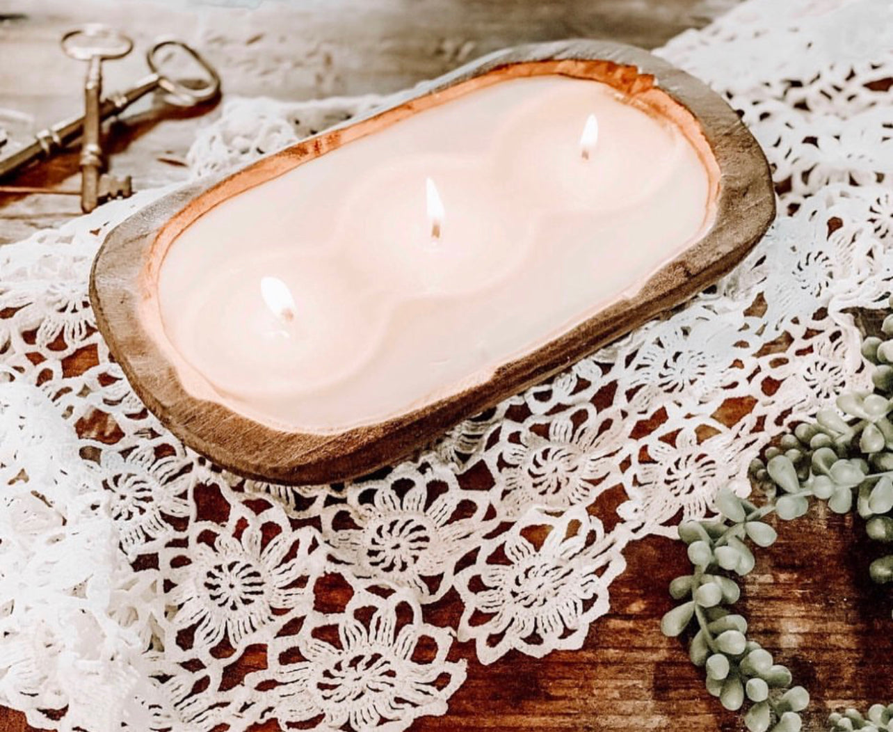 Dough Bowl Candle ~ 3 or 4 wick candle ~ Dough Bowl Candle ~ Bread Bowl Candle ~ Rustic Candle ~ Essential Oils ~ Soy Free*