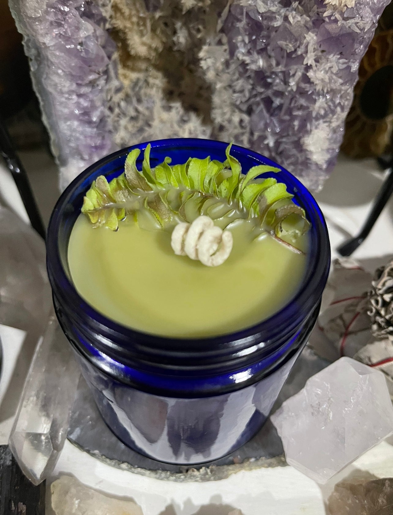 Oakmoss Candle ~ in honor of all Green Witches ~ All Natural Candle ~ Organic Wax ~ Oakmoss Essential Oil ~ Pure Magic *