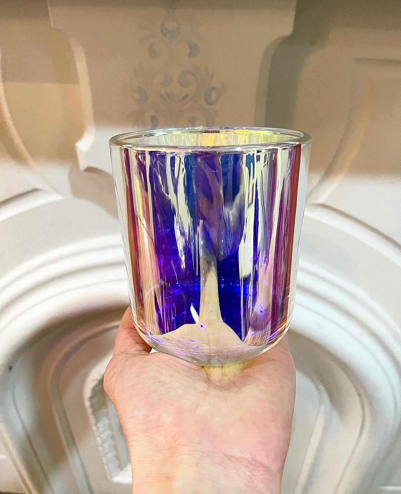 Iris ~ 18oz Iridescent Vessel ~ Organic Wax ~ All Natural Candle ~ Soy Free ~ Essential Oil Candle